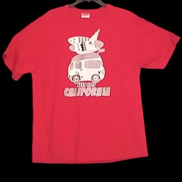 Surf Art Tee Shirt Microbus Surf Boards Next Stop California Unisex 42-44 Chest - Picture 2 of 6